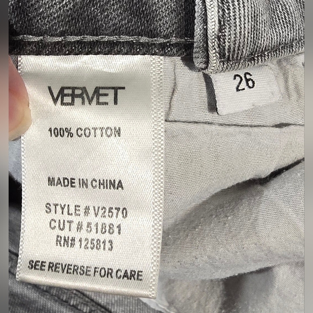 Vervet Kassie Boyfriend Crossover Jeans In Grey Size 26 - Picture 9 of 9
